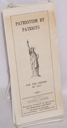 Cat.No: 144455 Patriotism by patriots, for the heroes of 1917. People's Council of...