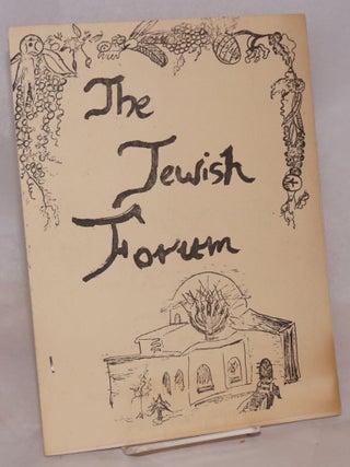 Cat.No: 144565 The Jewish Forum: Number 1 (May, 1971). Martin Goldstein, ed