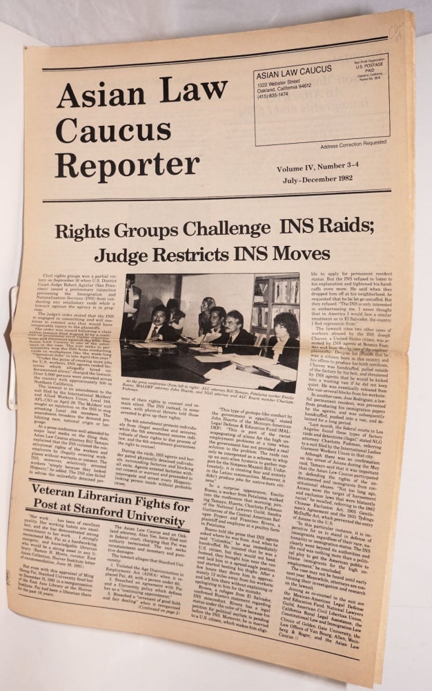 Cat.No: 144956 Asian Law Caucus reporter; July-December 1982. Asian Law Caucus.