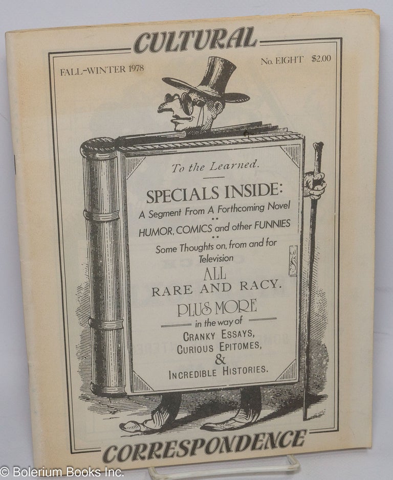 Cat.No: 145123 Cultural Correspondence #8, Fall-Winter 1978. Paul Buhle, Potatoes Browning, Ron Weisberger, eds.
