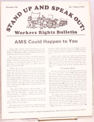 Cat.No: 145219 Stand up and speak out! Workers rights bulletin. No. 1 (March 1979)....