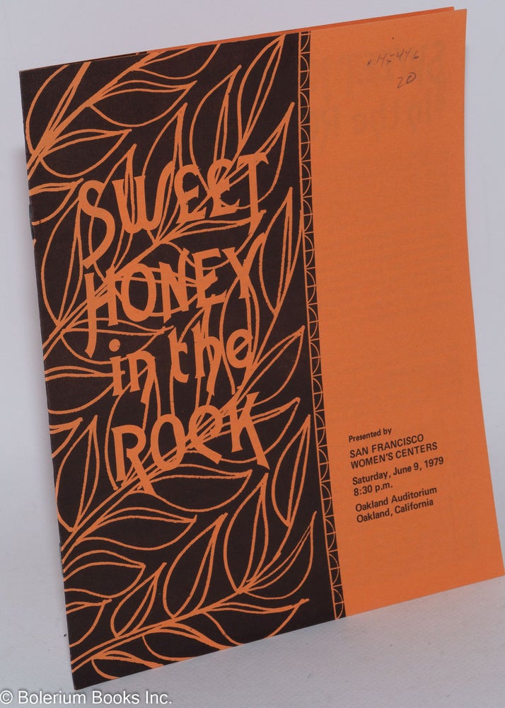 Cat.No: 145446 Sweet Honey in the Rock; presented by San Francisco Women's Centers, Saturday, June 9, 1979, 8:30 p.m., Oakland Auditorium, Oakland, California