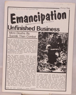 Cat.No: 146200 Emancipation: Vol.7, No.4, (No. 58), September 1984