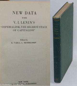 Cat.No: 147421 New data for V.I. Lenin's "Imperialism, the highest stage of capitalism"...