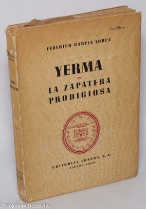 Cat.No: 147885 Yerma; la zapatera prodigiosa. Federico García Lorca