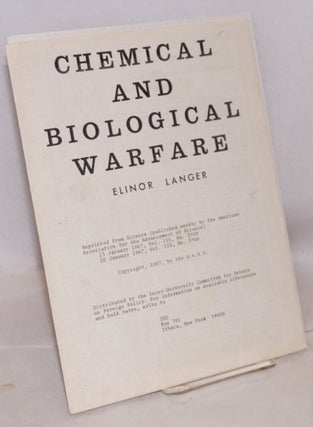 Cat.No: 147901 Chemical and biological warfare. Elinor Langer