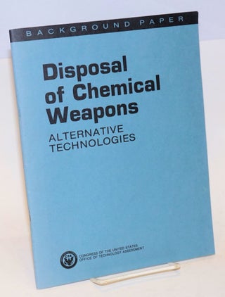Cat.No: 148899 Disposal of chemical weapons, alternative technologies. Florence Poillon,...
