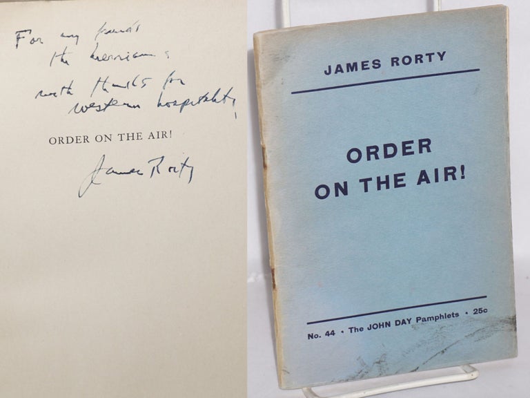 Cat.No: 149089 Order on the air! James Rorty.