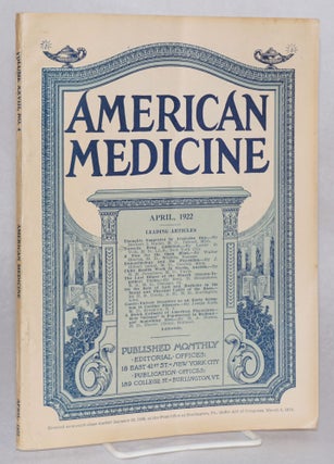 Cat.No: 149539 American medicine April, 1922