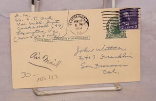 [Postcard from Donna and Red Kelly to John Wittwer]