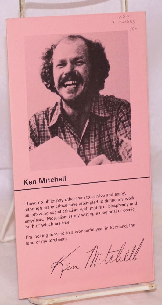 Cat.No: 150483 Ken Mitchell [brochure of poems]. Ken Mitchell.