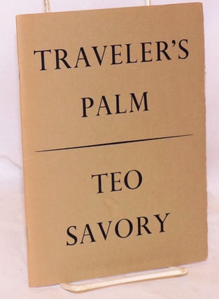 Cat.No: 150509 Traveler's Psalm: a poetry sequence. Teo Savory, Elizabeth Bullis Dunbar?