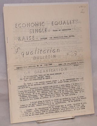 Cat.No: 150737 Equalitarian bulletin no. 39. June 1948
