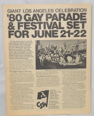 Cat.No: 151325 Giant Los Angeles celebration: '80 gay parade & festival set for June 21-22