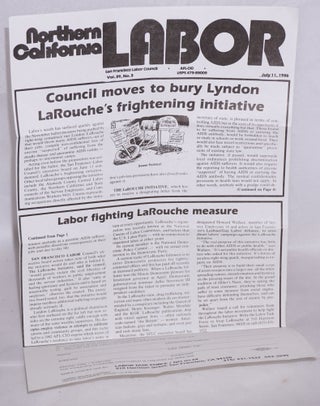 Cat.No: 151415 Northern California Labor: [handbill] San Francisco Labor Council, vol....