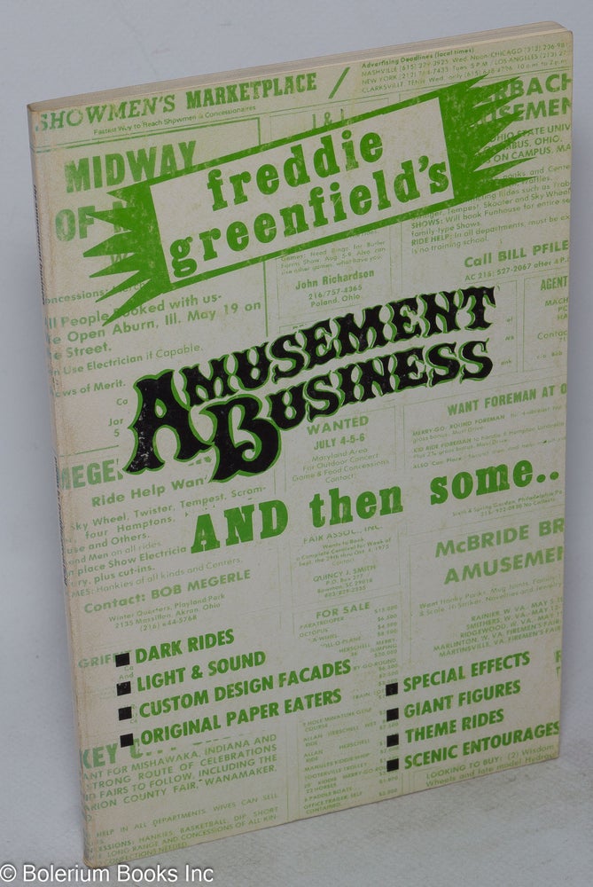 Cat.No: 15157 Amusement Business and then some; poems. Freddie Greenfield.