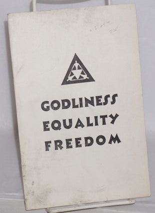 Cat.No: 151642 Godliness, Equality, Freedom. John D. Humphrey
