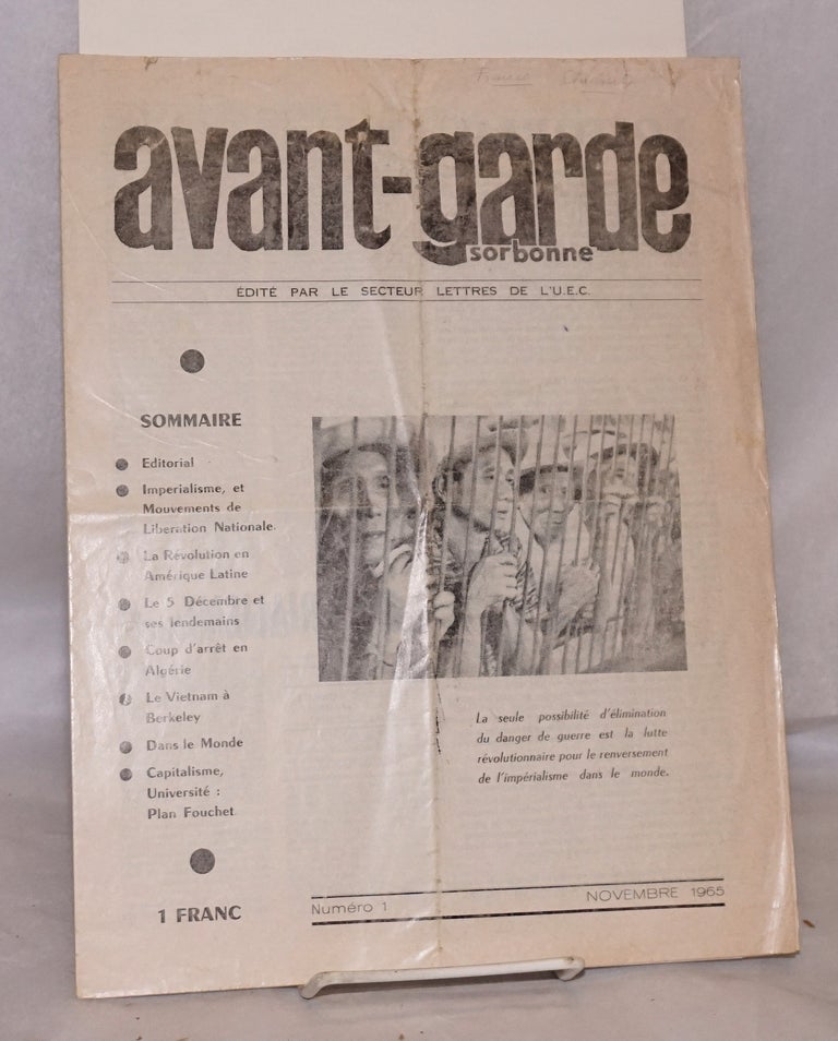 Cat.No: 152535 Avant-Garde Sorbonne: Numéro 1 (Nov. 1965)