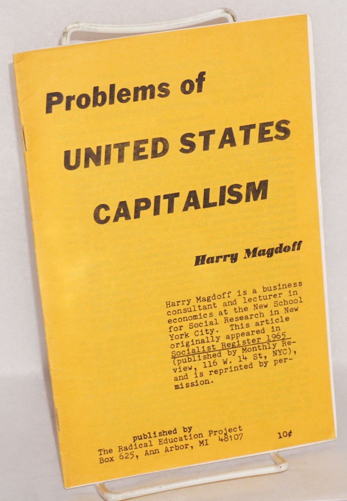 Cat.No: 154195 Problems of United States Capitalism. Harry Magdoff.