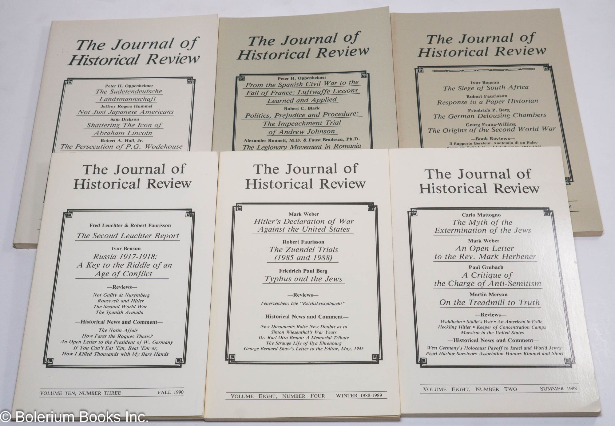 The journal of Historical Review 6 issues | Keith Stimely