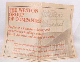 Cat.No: 155089 The Weston Group of Companies; Profile of a Canadian Bakery and Its...