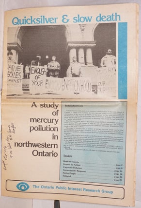 Quicksilver & Slow Death: a study of mercury pollution in northwestern Ontario