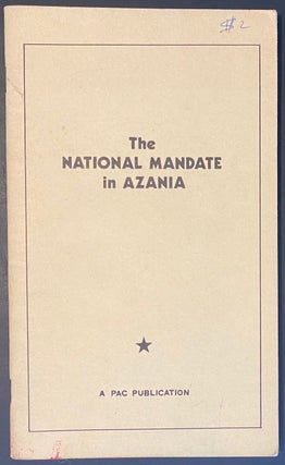 Cat.No: 155174 The National Mandate in Azania