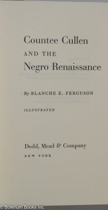 Countee Cullen and the Negro renaissance; illustrated