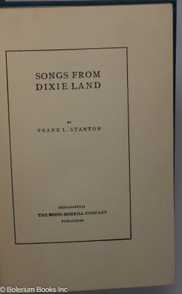 Songs from Dixie land;
