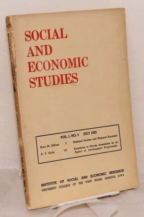 Cat.No: 156271 Social and economic studies. Vol. 1, no. 3 (July 1953). H. D. Huggins