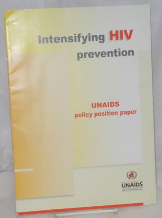 Cat.No: 157178 Intensifying HIV Prevention; UNAIDS policy position paper