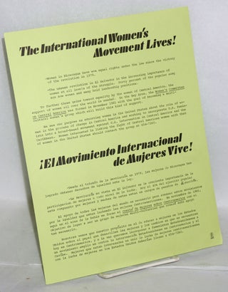 Cat.No: 157454 The International Women's Movement Lives! [handbill]. Women's Committee on...