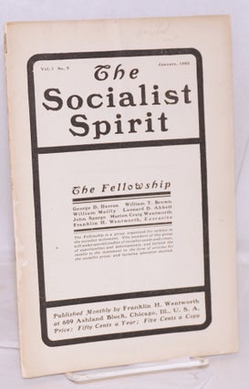 Cat.No: 157672 The socialist spirit, volume 1 no. 5 (January 1902). Franklin H....