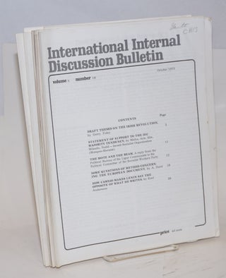 International internal discussion bulletin, vol. 10, no. 1, January, 1973 to no. 26, December, 1973 [nearly complete run for the year]