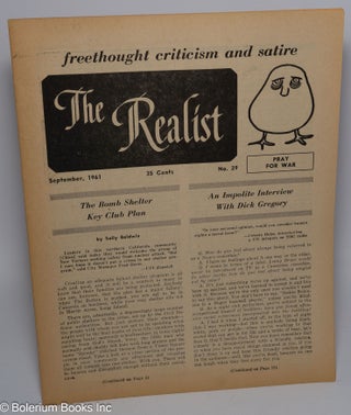 Cat.No: 158030 The realist [no.29] freethought criticism and satire. September, 1961....