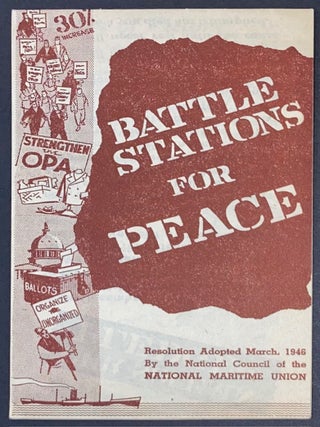 Cat.No: 158143 Battle stations for peace. Resolution adopted March 1946