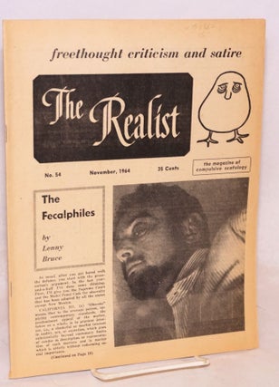 Cat.No: 158582 The realist, no. 54: freethought criticism and satire. November, 1964....