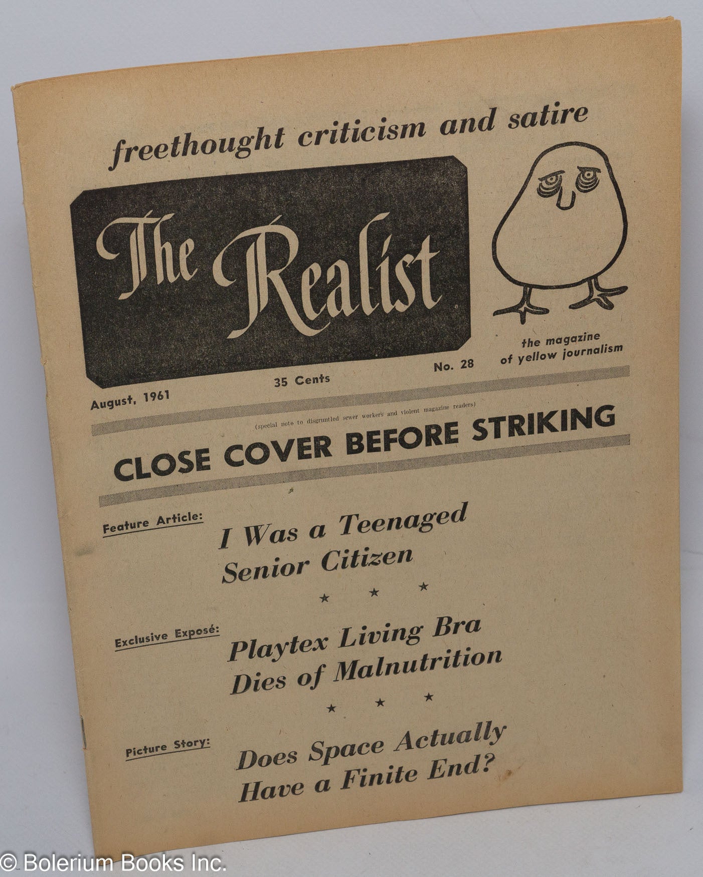 The Realist: freethought, criticism and satire, the magazine of yellow ...