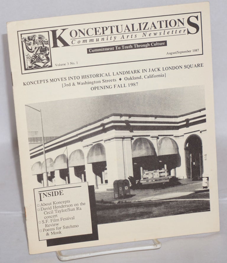 Cat.No: 158815 Konceptualizations: community arts magazine volume 3, no. 1, August/September 1987. Brian Auerbach.
