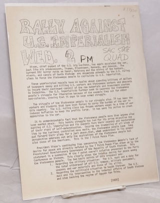 Cat.No: 159501 Rally against US imperialism [handbill