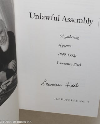 Unlawful assembly; a gathering of poems: 1940 - 1992, Cloudforms No. 9