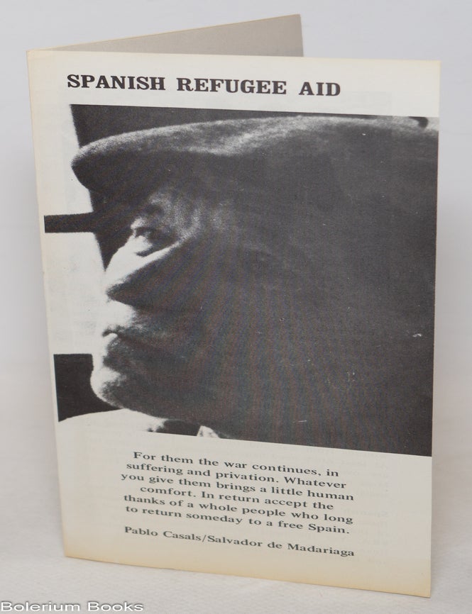 Cat.No: 160325 Spanish Refugee Aid. Pablo Casals.