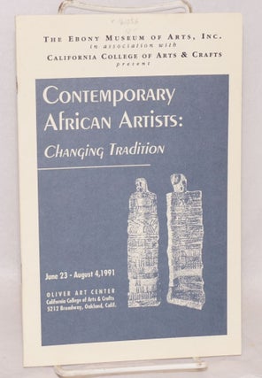 Cat.No: 161056 Contemporary African Artists: changing tradition; the Oliver Art Center,...