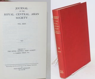 Cat.No: 161155 Journal of the royal central Asian society vol. xxix. 1942 [reprint...