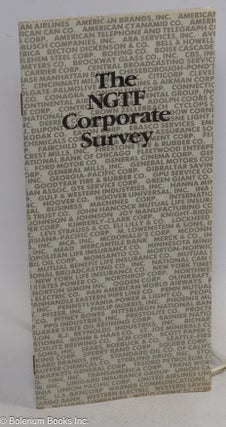 Cat.No: 161486 The NGTF Corporate Survey [pamphlet]. National Gay Task Force