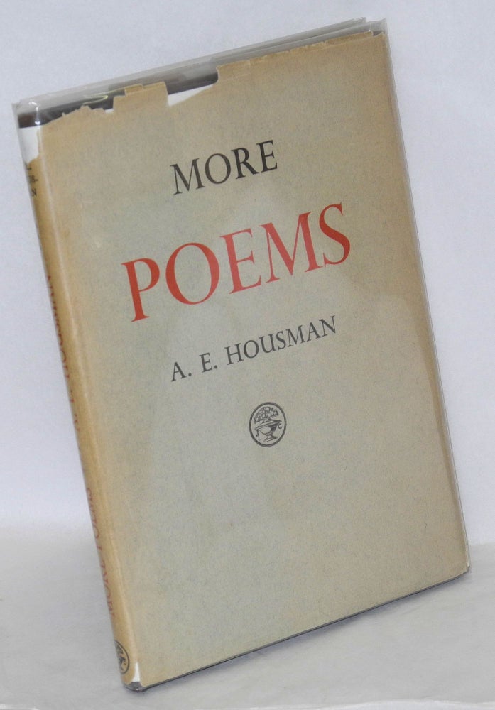 Cat.No: 16151 More Poems. A. E. Housman.