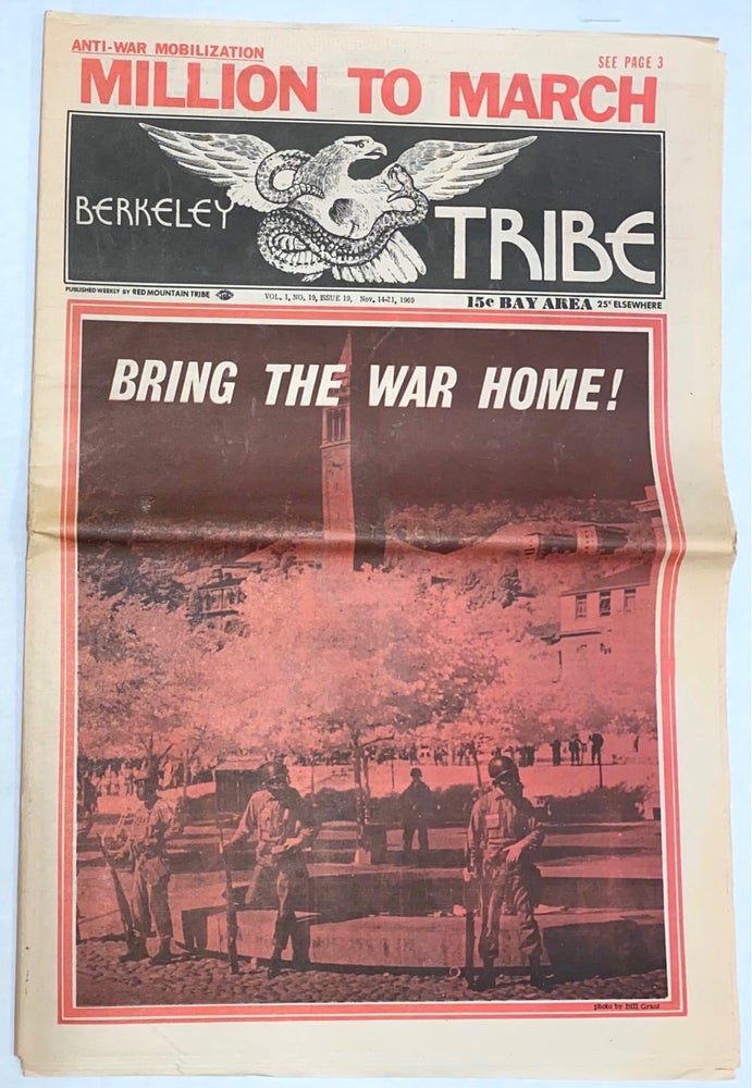 Cat.No: 161842 Berkeley Tribe: vol. 1, #19, (#19) Nov. 14-21, 1969: Bring the War Home! Sgt. Pepper Red Mountain Tribe, Willy Murphy, Blaine, Leo E. Laurence, Phineas Israeli, Emory Douglas, Paul Glusman, Bobby Seale, Steve Haines, Ron Cobb.