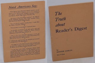 Cat.No: 162523 The truth about Reader's Digest. Sender Garlin, Theodore Dreiser William...
