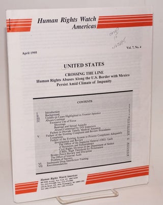 Cat.No: 162695 Human Rights Watch/Americas newsletter: vol. 7, no. 4, April 1995: United...