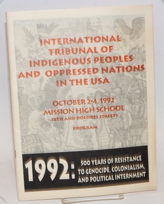 Cat.No: 163017 International Tribunal of Indigenous Peoples and Oppressed Nations in the USA